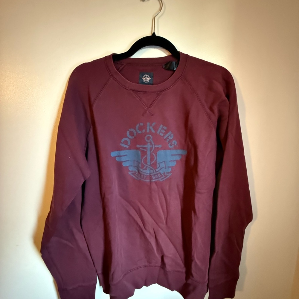 Dockers Men's Maroon Crewneck Sweater